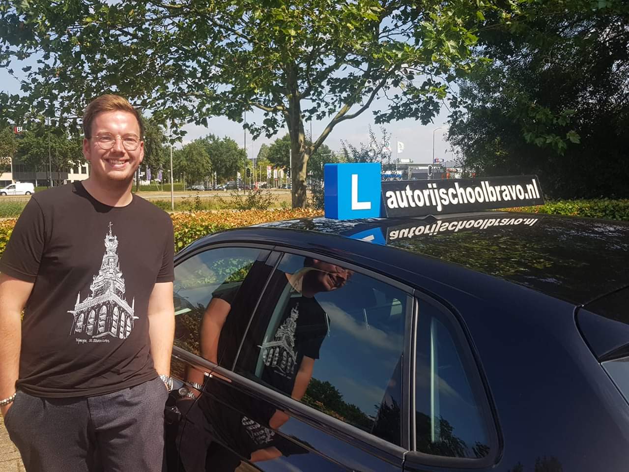 David van Haaren is geslaagd voor het rijbewijs